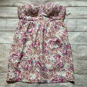 Boutique Forever 21 Strapless Mini Floral Dress NWT Juniors Size Medium